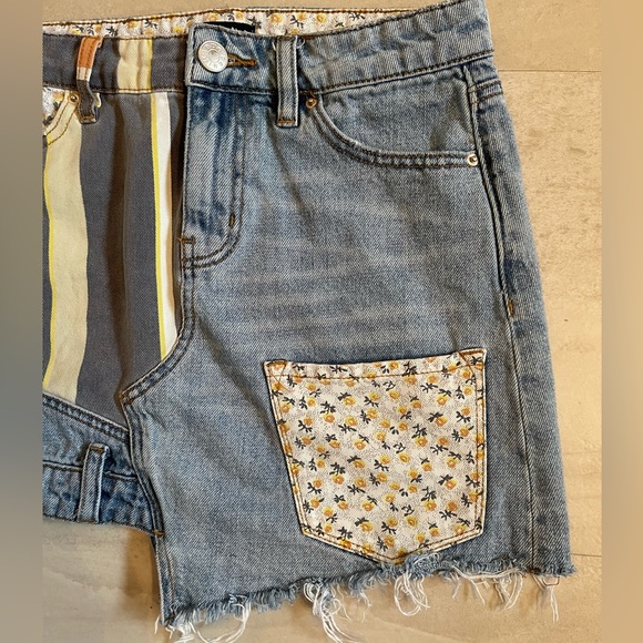 Urban Outfitters BDG Striped Patchwork Denim Mini Skirt - Picture 7 of 14
